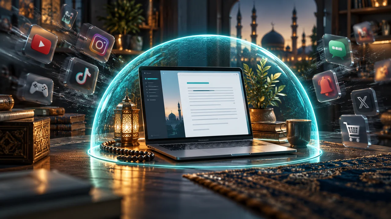 حاجز حول الحاسوب يمنع التطبيقات المشتتة